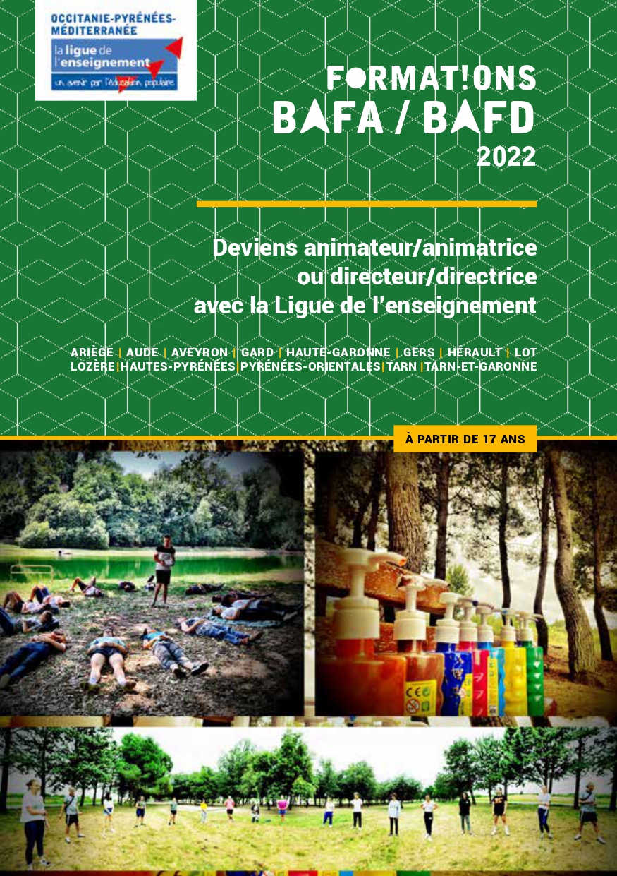 brochure bafa bafd 2021 avec inscription